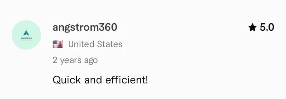 Verified Fiverr review for KhanCopyX copywriting support and polite client communication