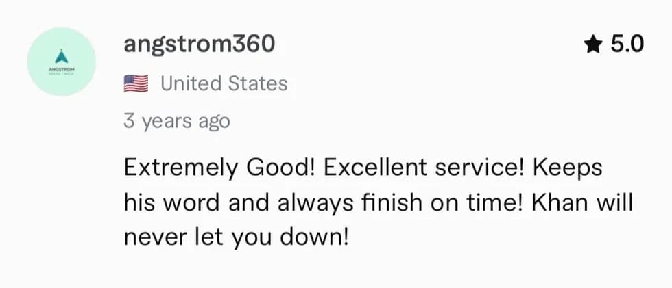 Verified Fiverr review for KhanCopyX editing support and on-time delivery